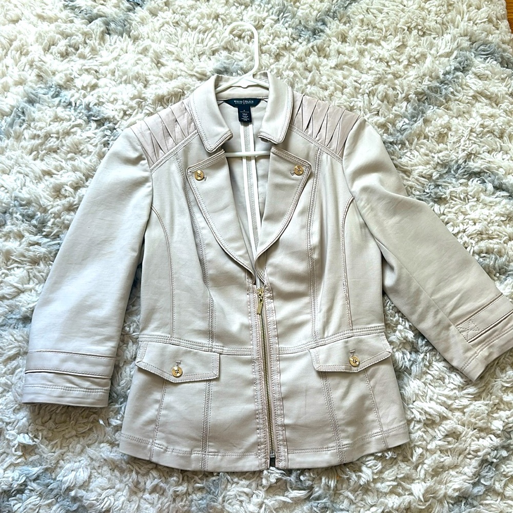 Tan White House Black Market Jacket